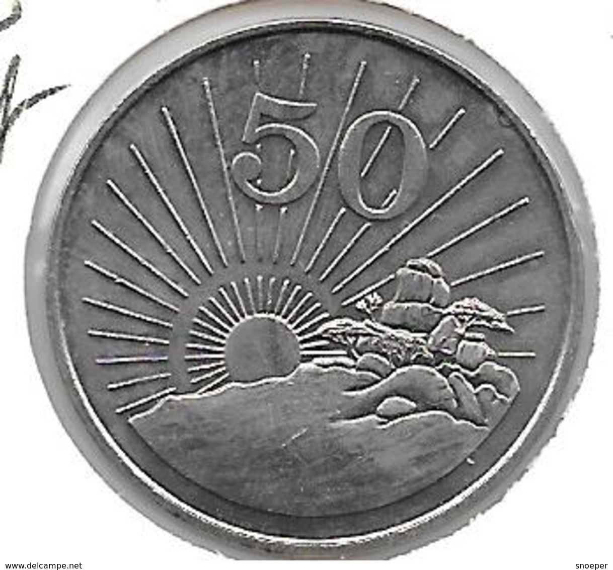 *zimbabwe 50 Cents 1980  Km 5  Bu/ms65 - Zimbabwe
