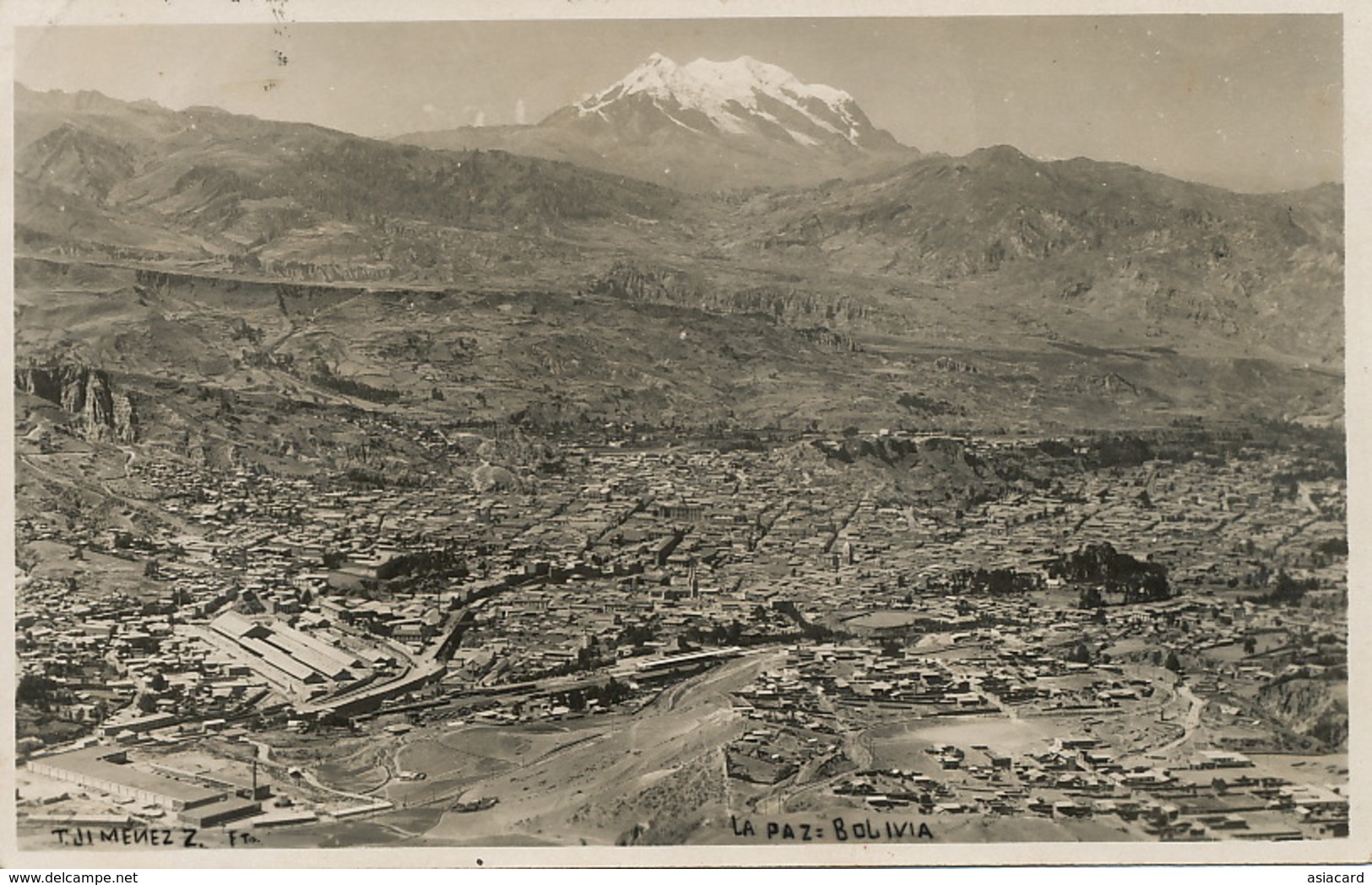 La Paz Real Photo Illimani . Foto Jimenez  Circulada To Antofagasta Chile Bruno Muller - Bolivie