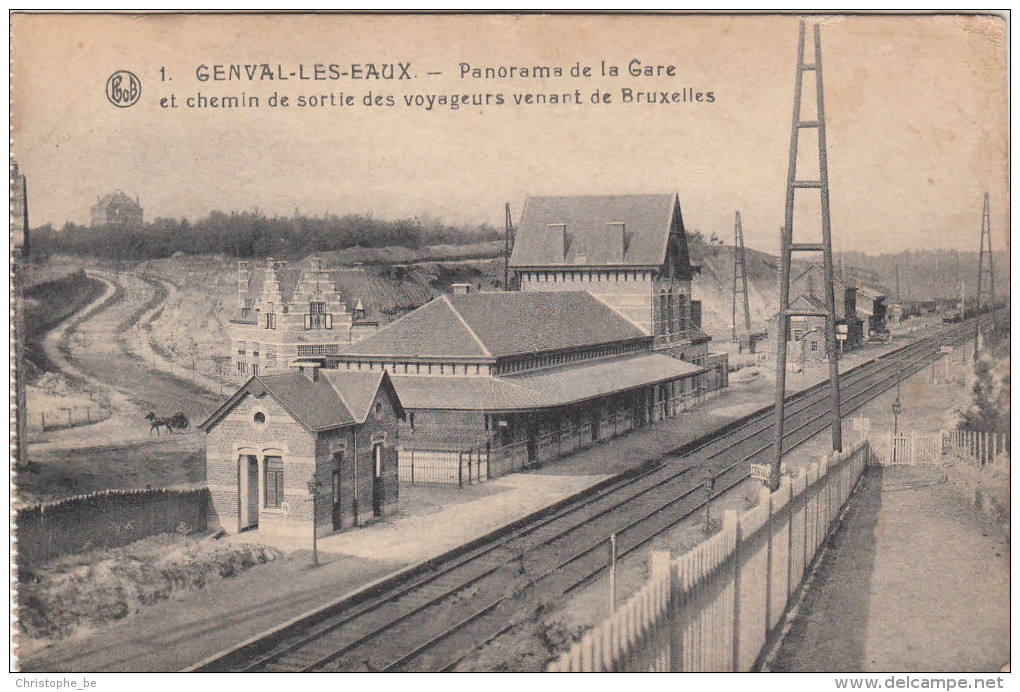 Genval Les Eaux, Panorama De La Gare Et Chemin De Sortie Des Voyageurs Venant De Bruxelles (pk29620) - Rixensart