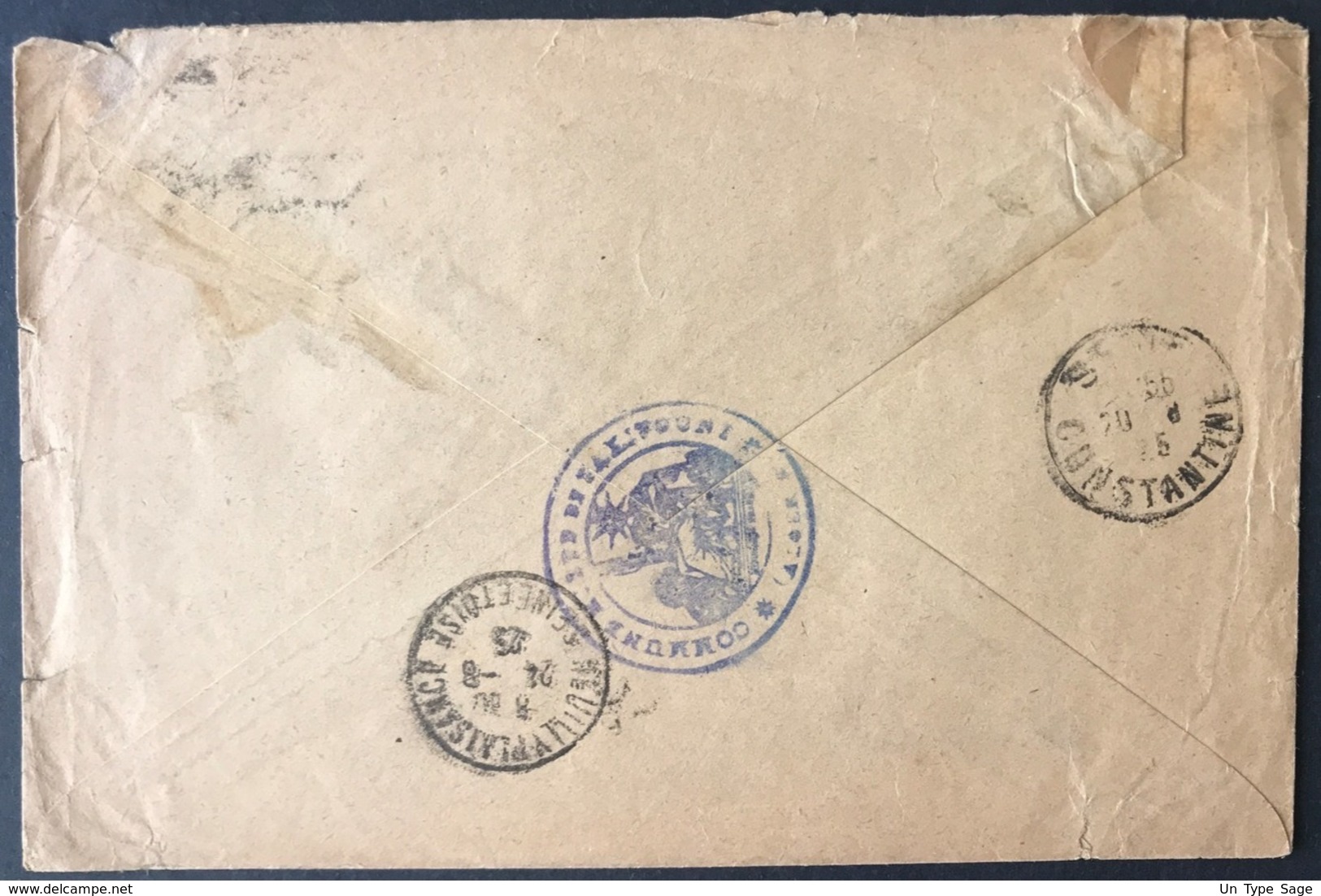 Algérie N°10 Et 14 Sur Lettre (TAKITOUNT), TAD (type B4) PERIGOTVILLE, Constantine 1925 - Taxe N°50 - (B1809) - Cartas & Documentos