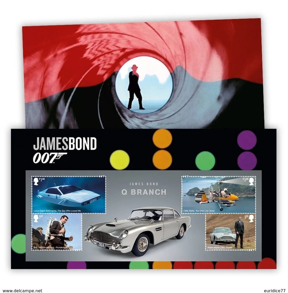 Great Britain 2020 - James Bond - Q Branch Stamp Sheet Set - Nuovi