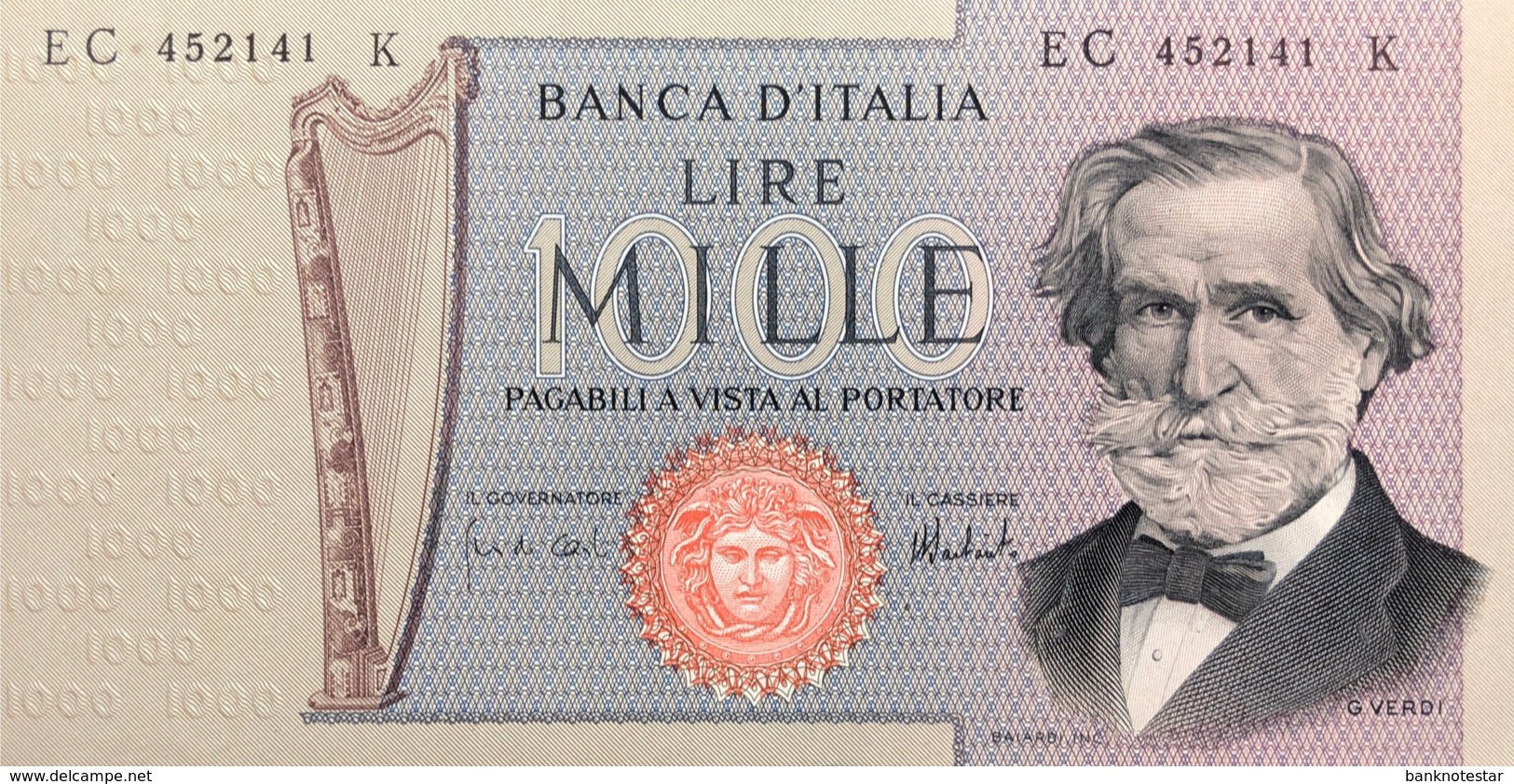 Italy 1.000 Lire, P-101d (5.8.1975) - UNC - 1000 Lire