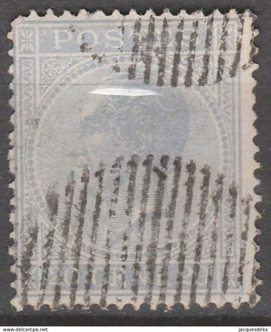 Belgie     .      OBP    .    18A   Stempel!  .     O        Gebruikt   .   /   .   Oblitéré - 1865-1866 Profil Gauche