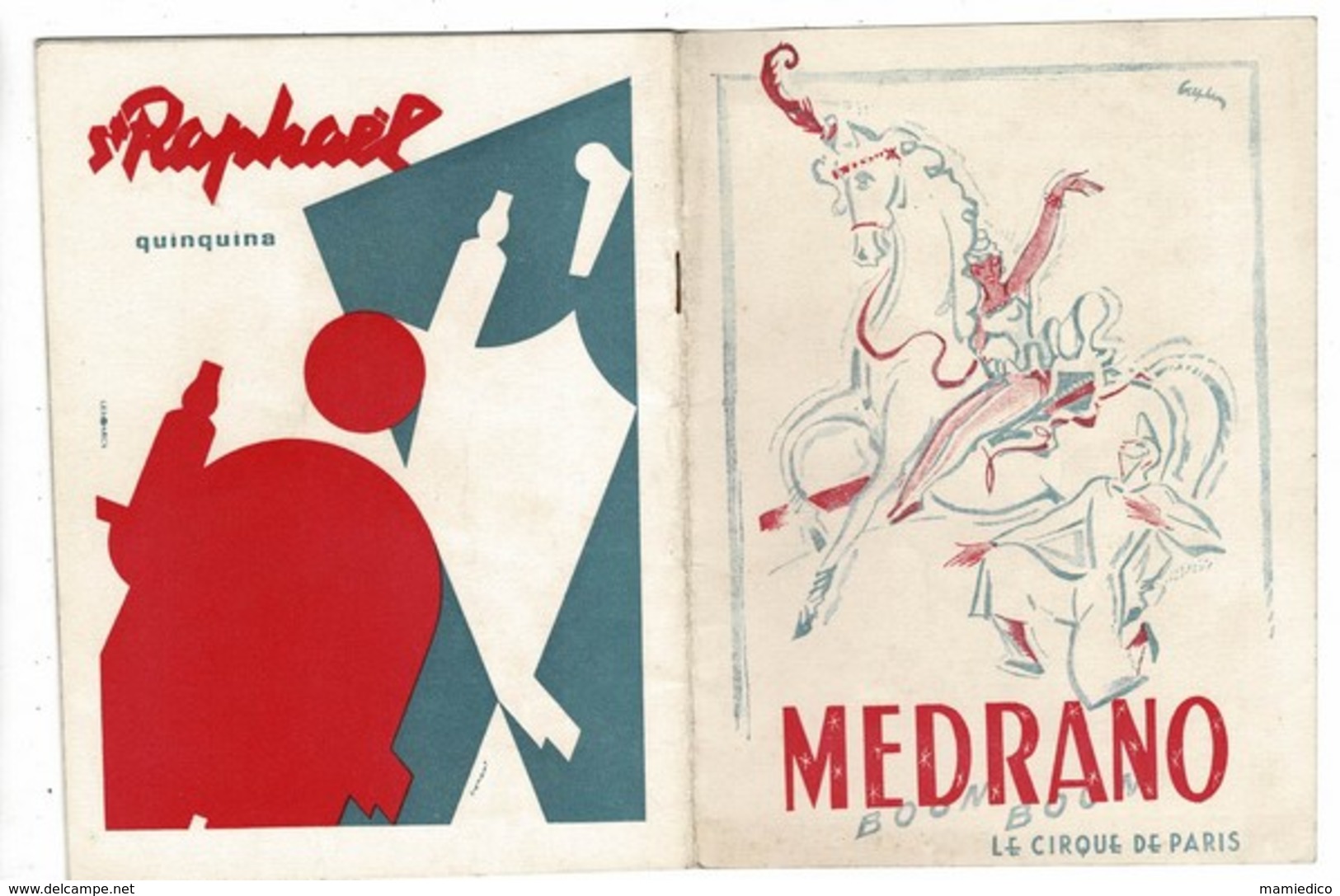 Cirque MEDRANO Programme Du 3 Au 30 Septembre 1954 + Son Supplément ( 47 Spectacles De Paris Du 22 Au 28 Sept 54) - Programmes