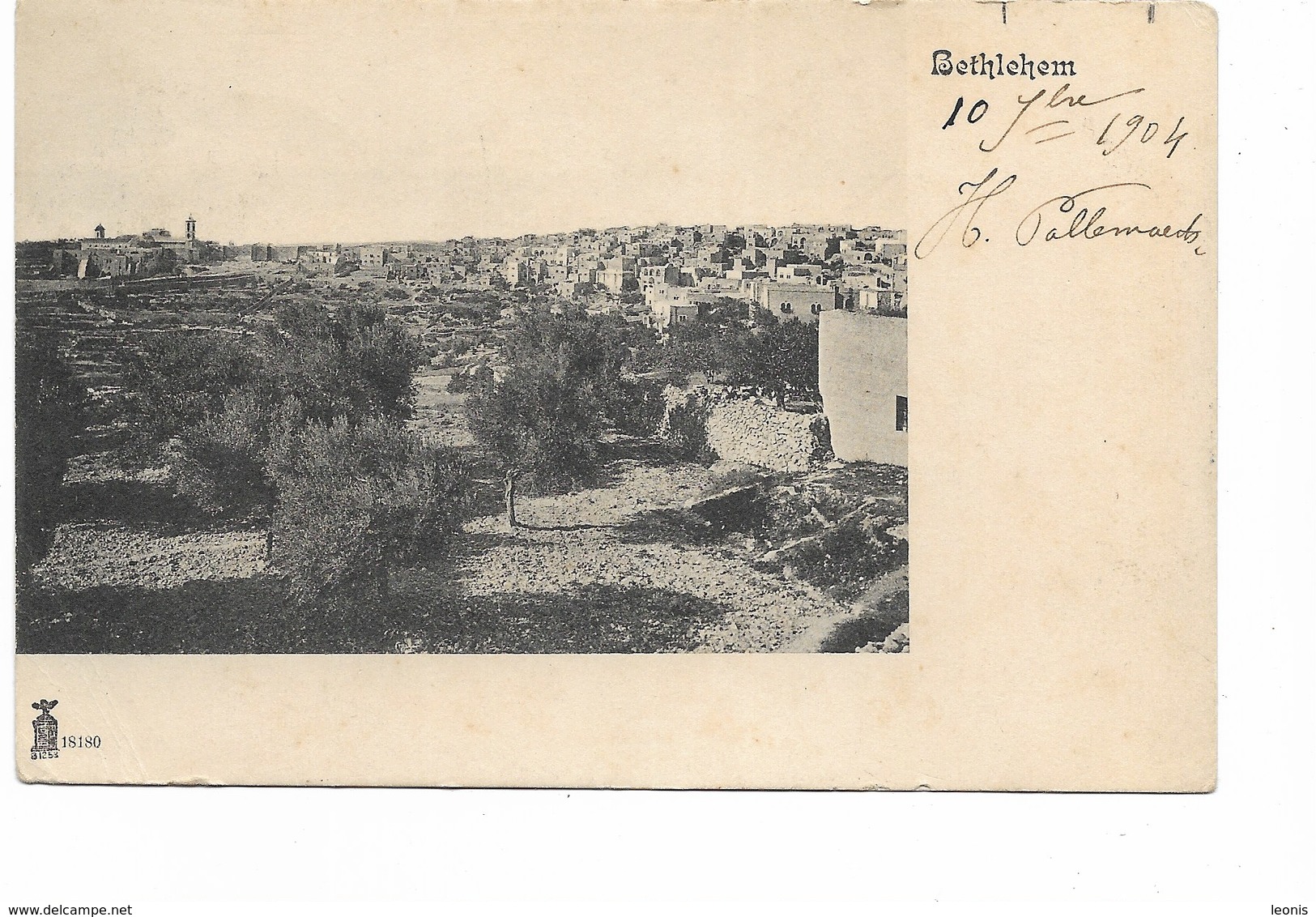 LE 0837. N° Yv.91 BETHLEEM + JERUSALEM S/CP De 1904 Vers Thon / Sanson (B). TB - Lettres & Documents