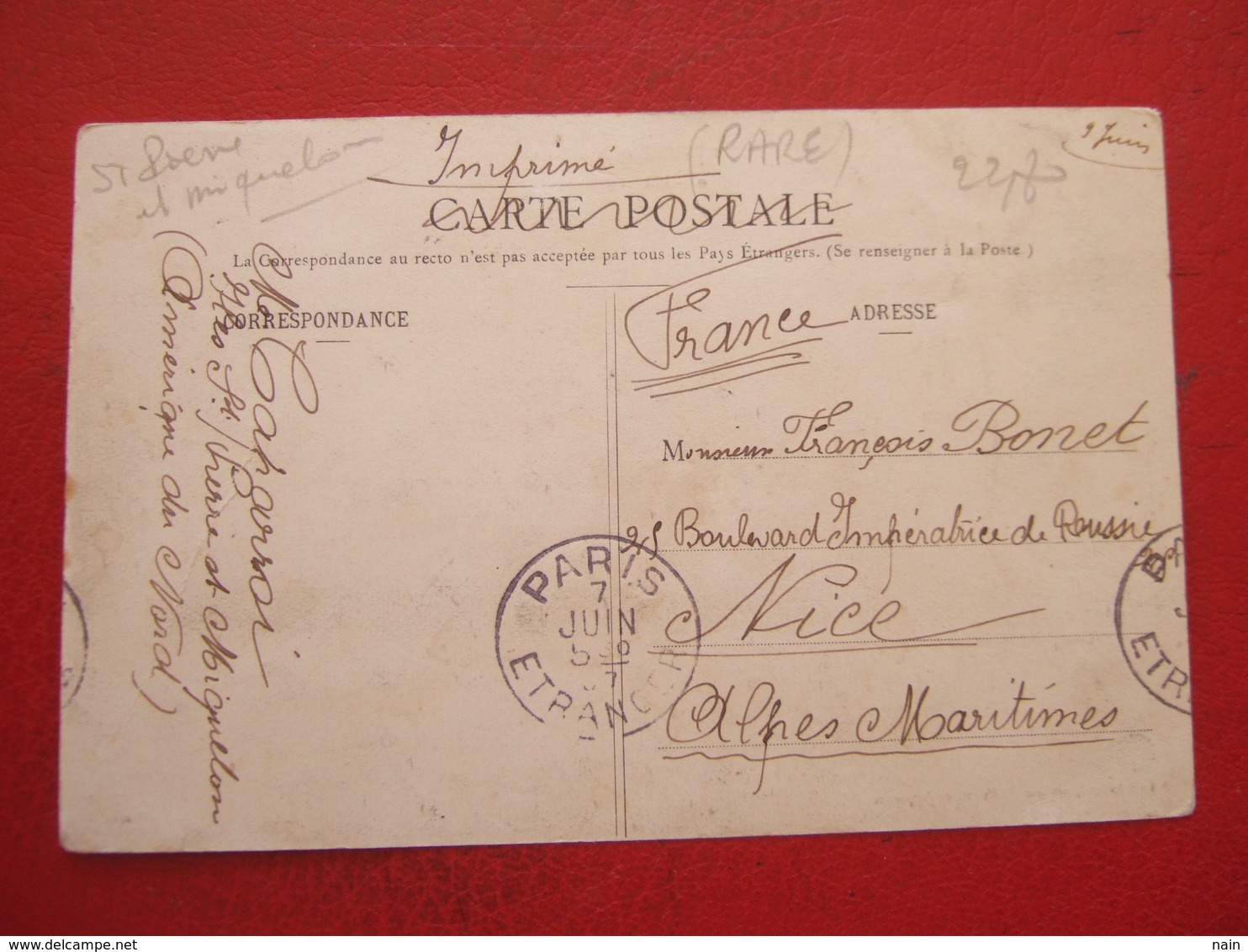 SAINT PIERRE ET MIQUELON - " L' ANSE A ROSSE  " - Voy En 1907 -   " RARE " - - Saint Pierre And Miquelon