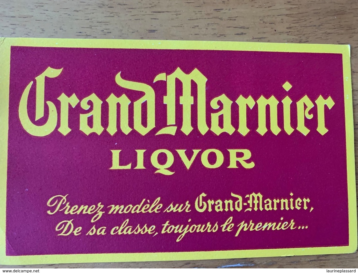 1 BUVARD GRAND MARNIER LIQVOR - Liqueur & Bière