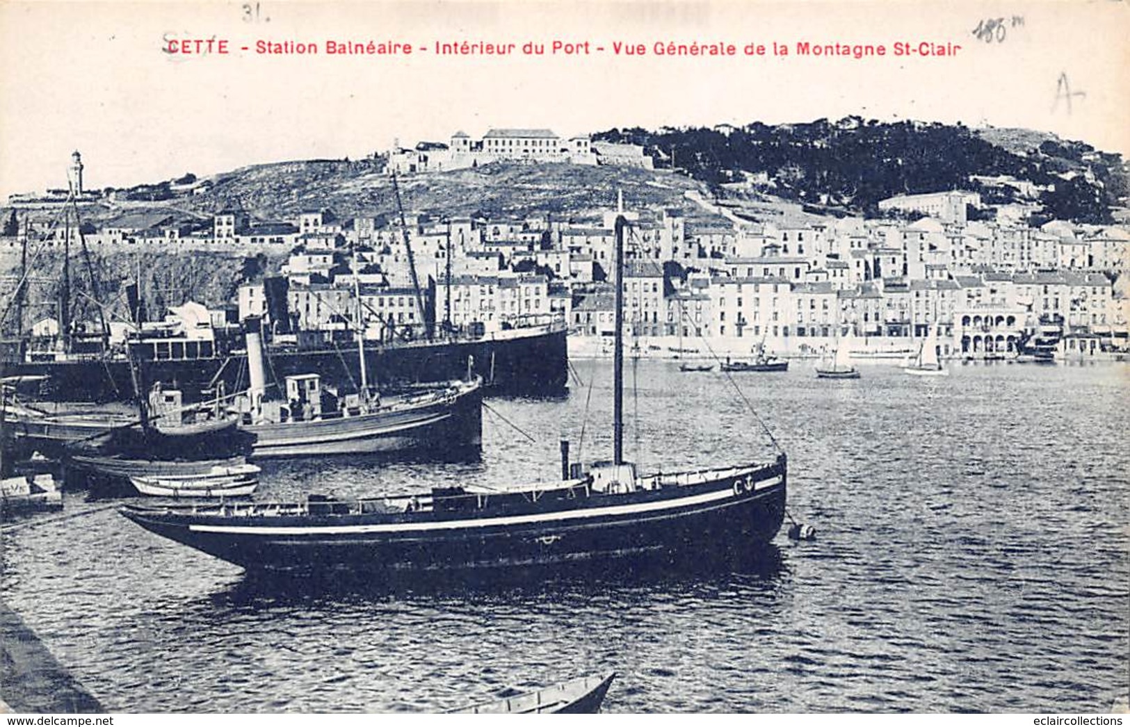 Sète Cette           34         Intérieur Du Port Et Vues Générale De La Montagne St Clair        (voir Scan) - Sete (Cette)