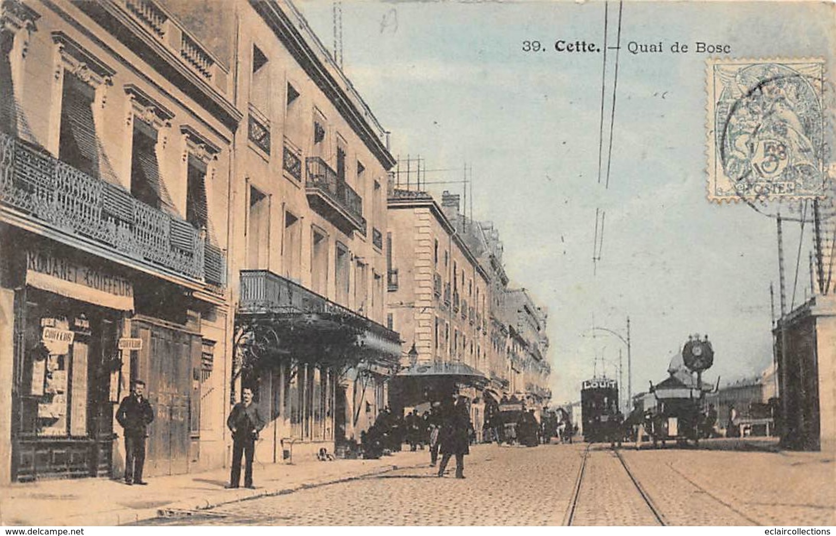 Sète Cette           34          Quai De Bosc.  Coiffeur. Tramway       (voir Scan) - Sete (Cette)