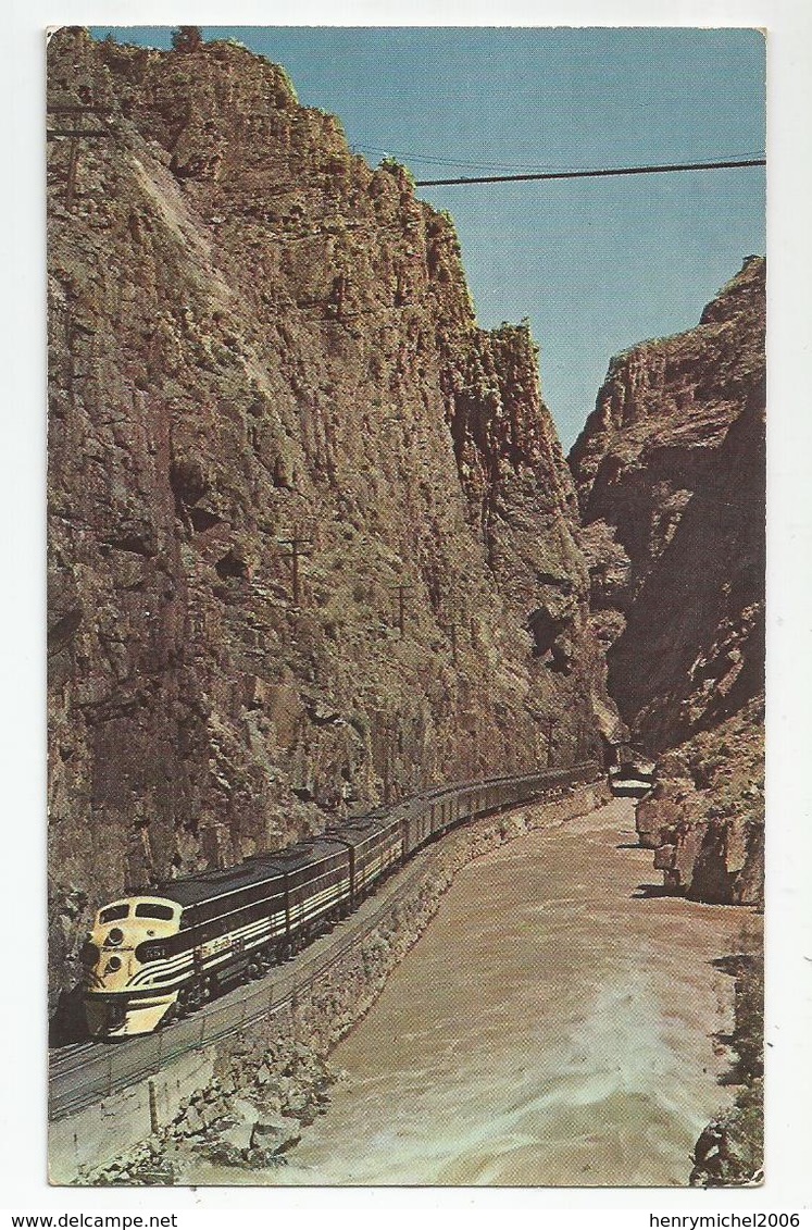 Cpm Train Usa Above Arkansas River , Royal Gorge , Suspension Bridge - Trains