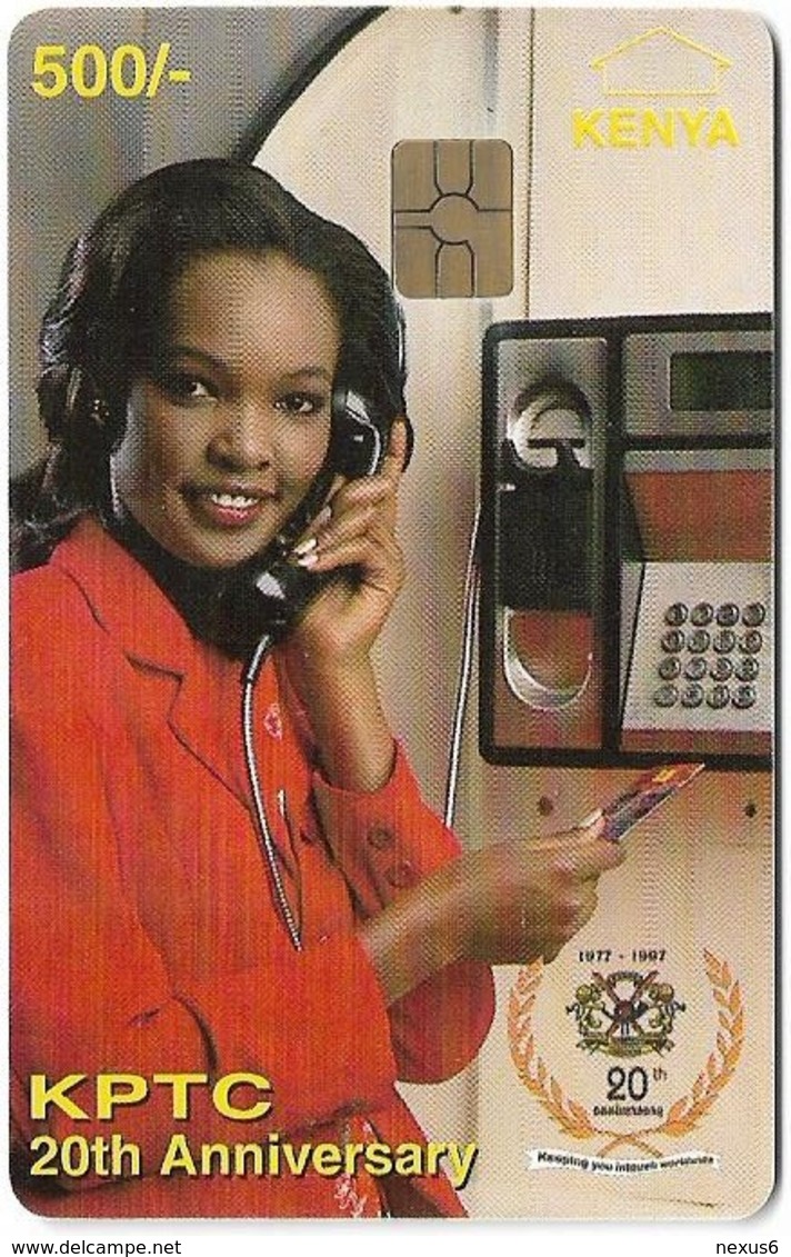Kenya - KPTC - Lady On Phone (Yellow FV) 31.12.1999, Gem5 Black, 500Sh, Used - Kenia