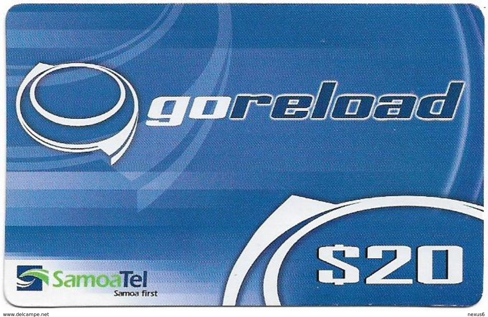 Samoa - SamoaTel - Go Reload (Blue), 20Tala$, Exp.date 31.05.2010, Used - Samoa