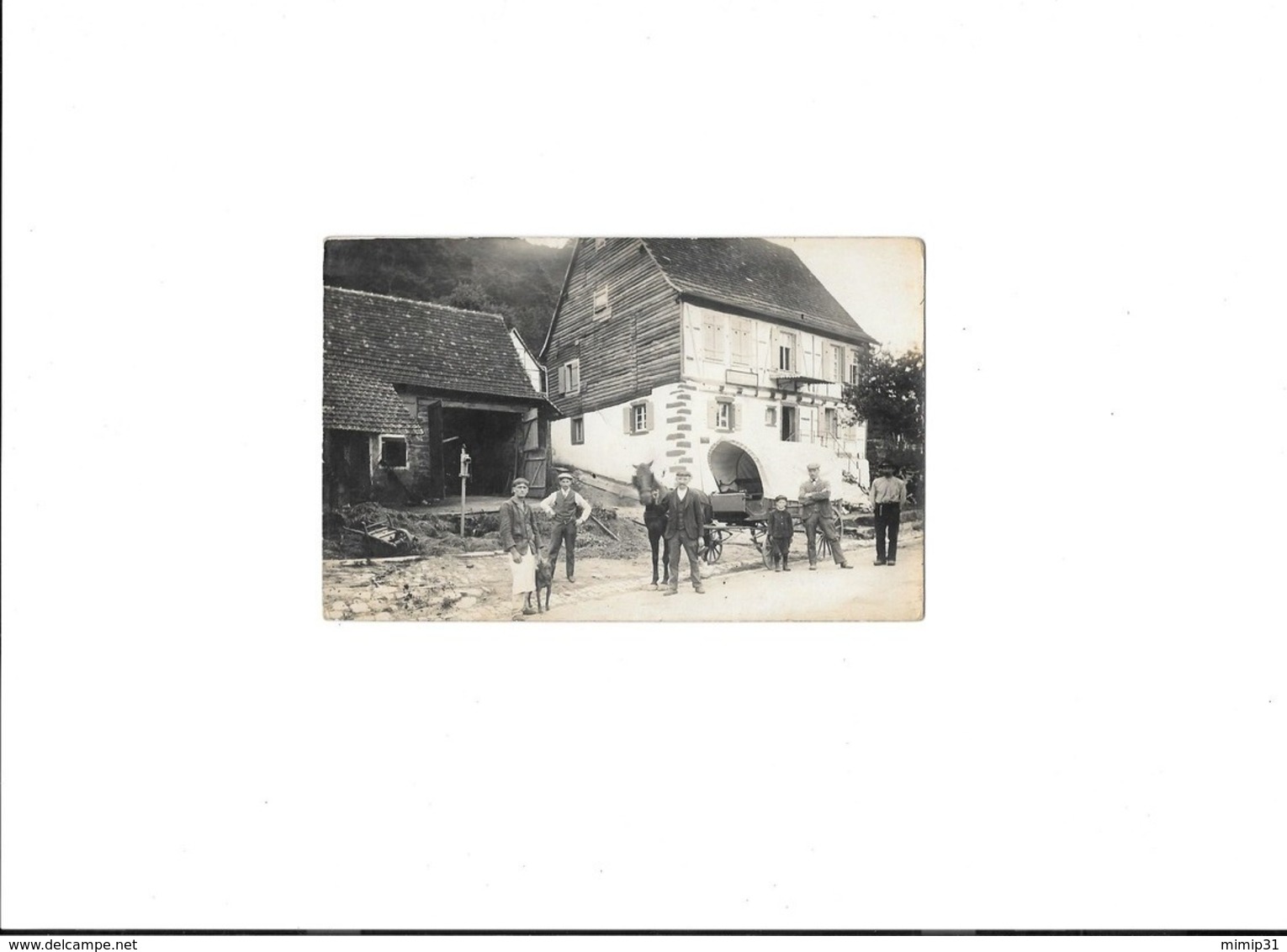 OBERSTEINBACH Carte Photo Auberge Johann Jochum - Autres & Non Classés