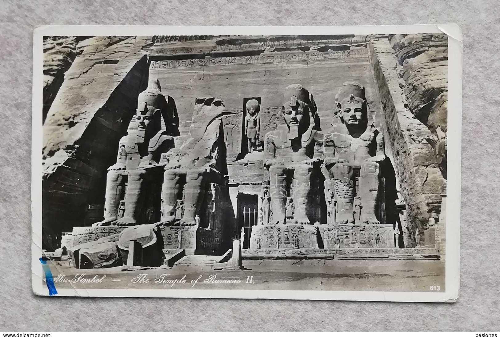 Cartolina Postale Abu Simbel - Il Tempio Di Ramses II Da Alessandria Per Milano 1946 - Temples D'Abou Simbel