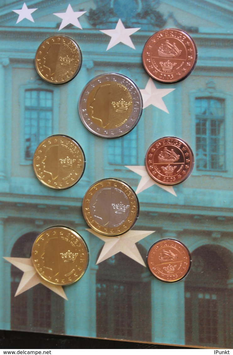 Schweden Kursmünzensatz 2003; EURO Pattern Set; Prov; Probemünzen Im Folder - Errors And Oddities