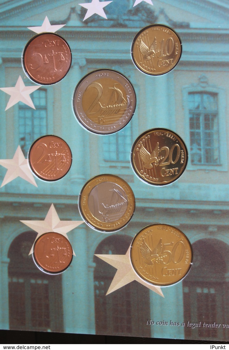 Schweden Kursmünzensatz 2003; EURO Pattern Set; Prov; Probemünzen Im Folder - Variétés Et Curiosités