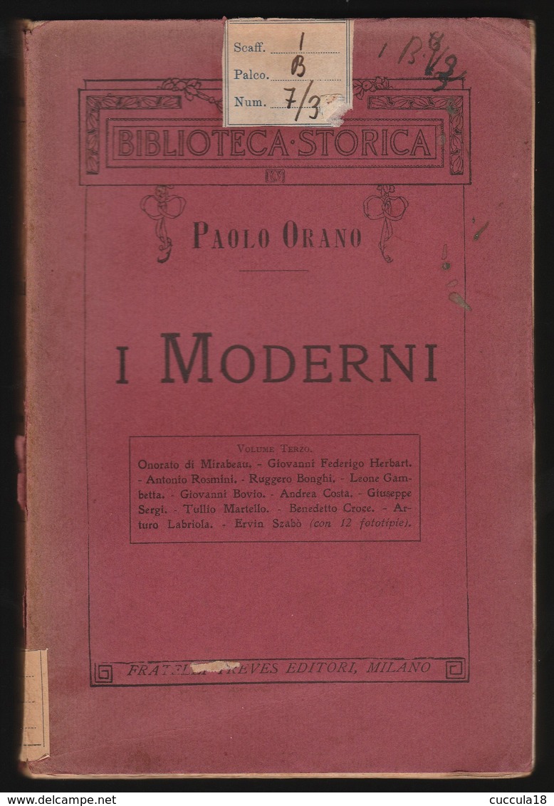 I MODERNI Di Paolo Orano - Libri Antichi