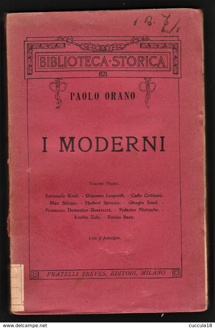 I MODERNI Di Paolo Orano - Libri Antichi