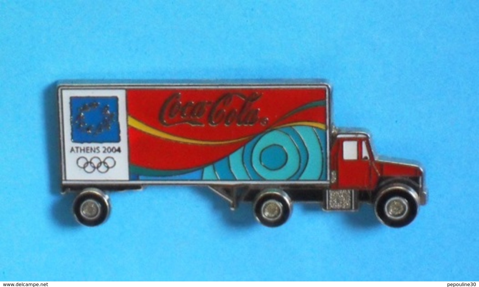 1 PIN'S //  ** CAMION / COCA'COLA / JO ATHENS 2004 ** . (© 2004 The Coca-Cola CO. ™© Athoc Aminco®) - Coca-Cola