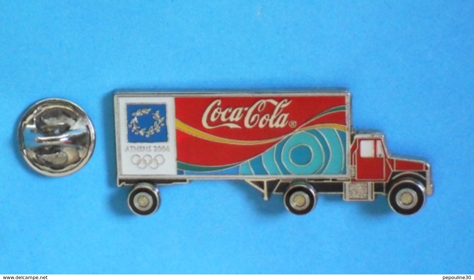 1 PIN'S //  ** CAMION / COCA'COLA / JO ATHENS 2004 ** . (© 2004 The Coca-Cola CO. ™© Athoc Aminco®) - Coca-Cola