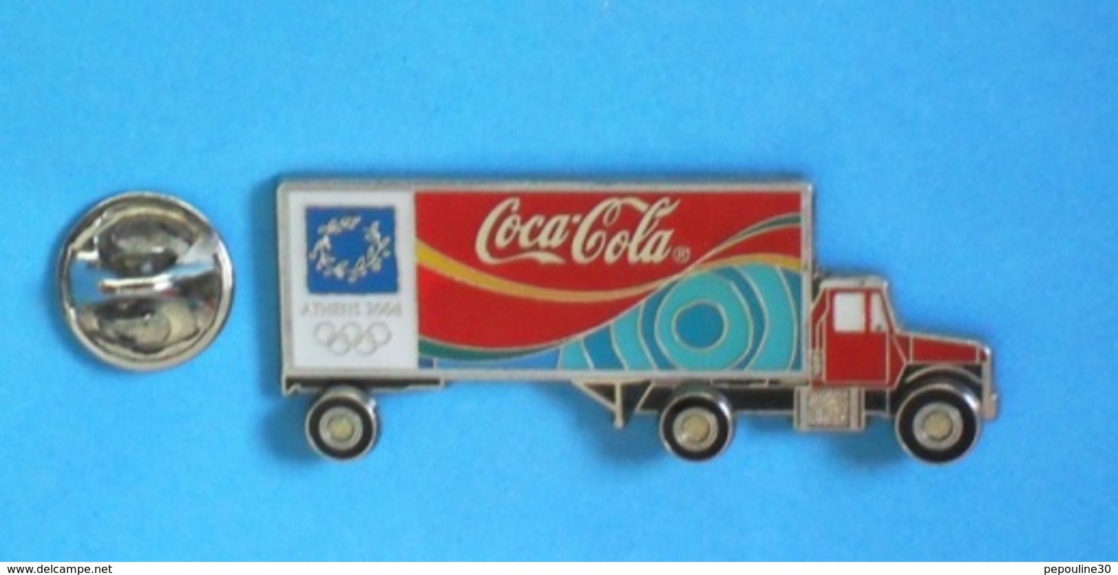 1 PIN'S //  ** CAMION / COCA'COLA / JO ATHENS 2004 ** . (© 2004 The Coca-Cola CO. ™© Athoc Aminco®)