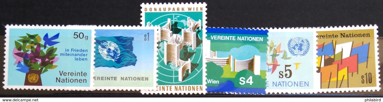 NATIONS-UNIS  VIENNE                  N° 1/7 (sans Le 3)                     NEUF** - Ungebraucht