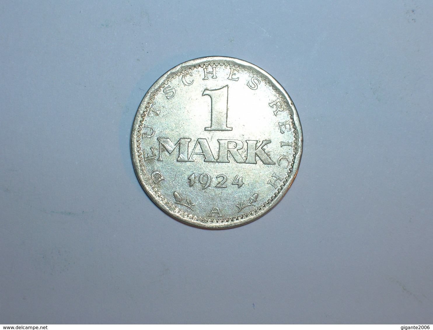 ALEMANIA- 1 MARCO PLATA 1924 A (888) - 1 Mark & 1 Reichsmark
