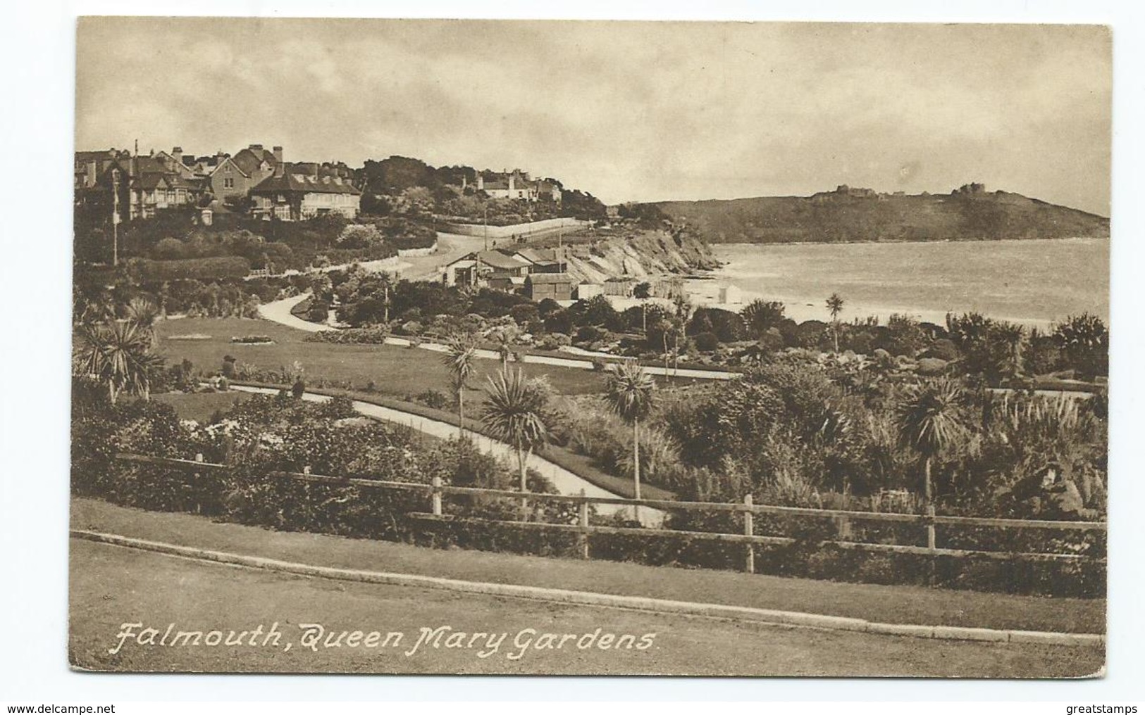 Cornwall Postcard Falmouth Queen Mary Gardens Frith's Unused - Falmouth