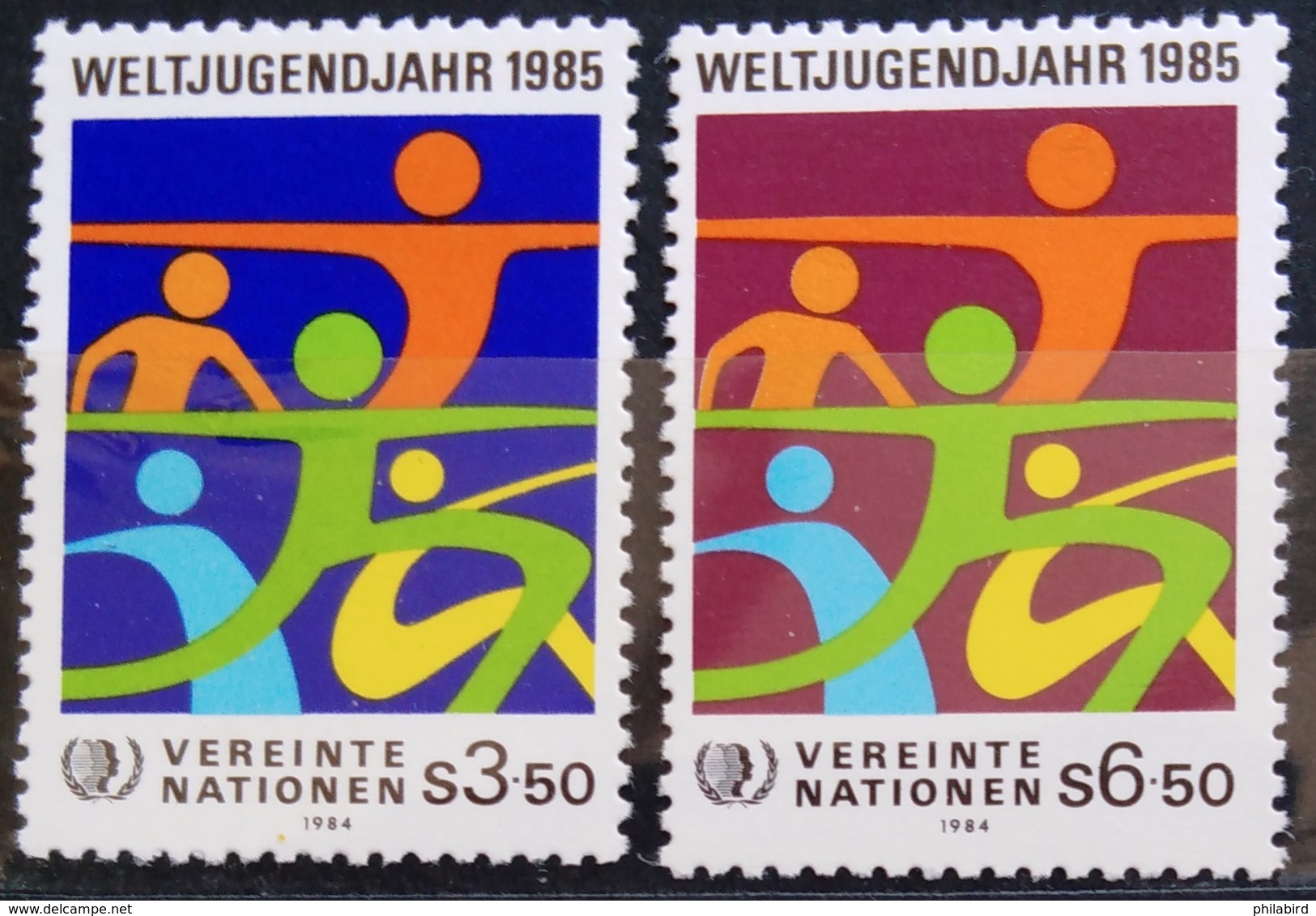 NATIONS-UNIS  VIENNE                  N° 45/46                     NEUF** - Unused Stamps