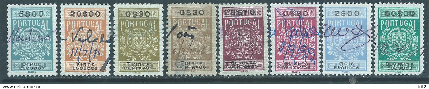PORTUGAL Portogallo,1878 Revenue Stamps Tasse Taxes,Used - Gebraucht