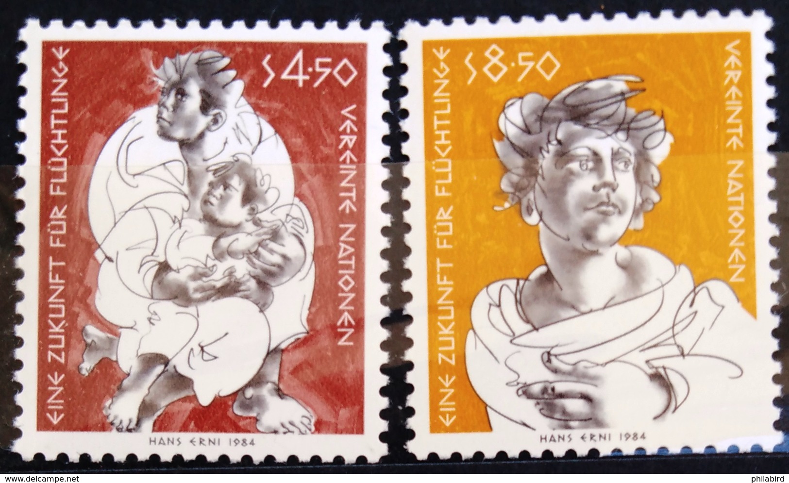 NATIONS-UNIS  VIENNE                  N° 43/44                     NEUF** - Unused Stamps
