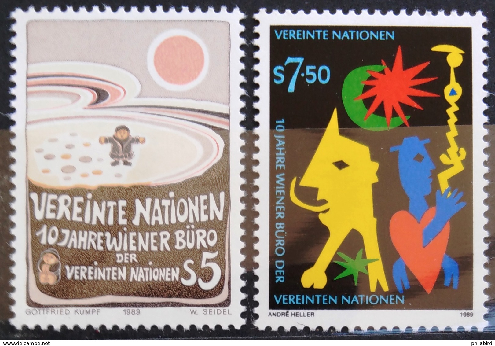 NATIONS-UNIS  VIENNE                  N° 94/95                     NEUF** - Unused Stamps