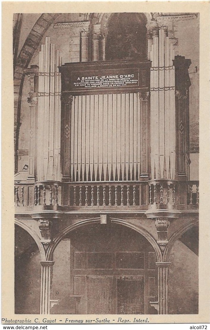 FRESNAY Sur SARTHE : Les Orgues  " A Sainte Jeanne D'Arc...)- Photo Gayet - Andere & Zonder Classificatie