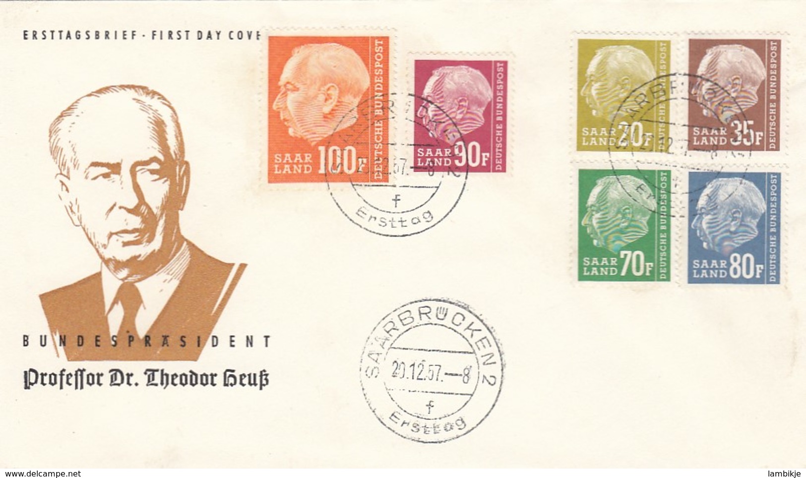 Saar FDC 1957 - Autres & Non Classés