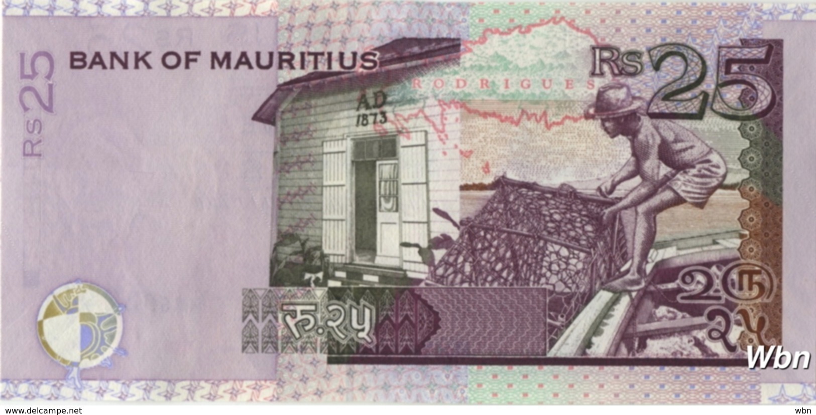 Mauritius 25 Rupees (P49d) 2009 -UNC- - Mauritius