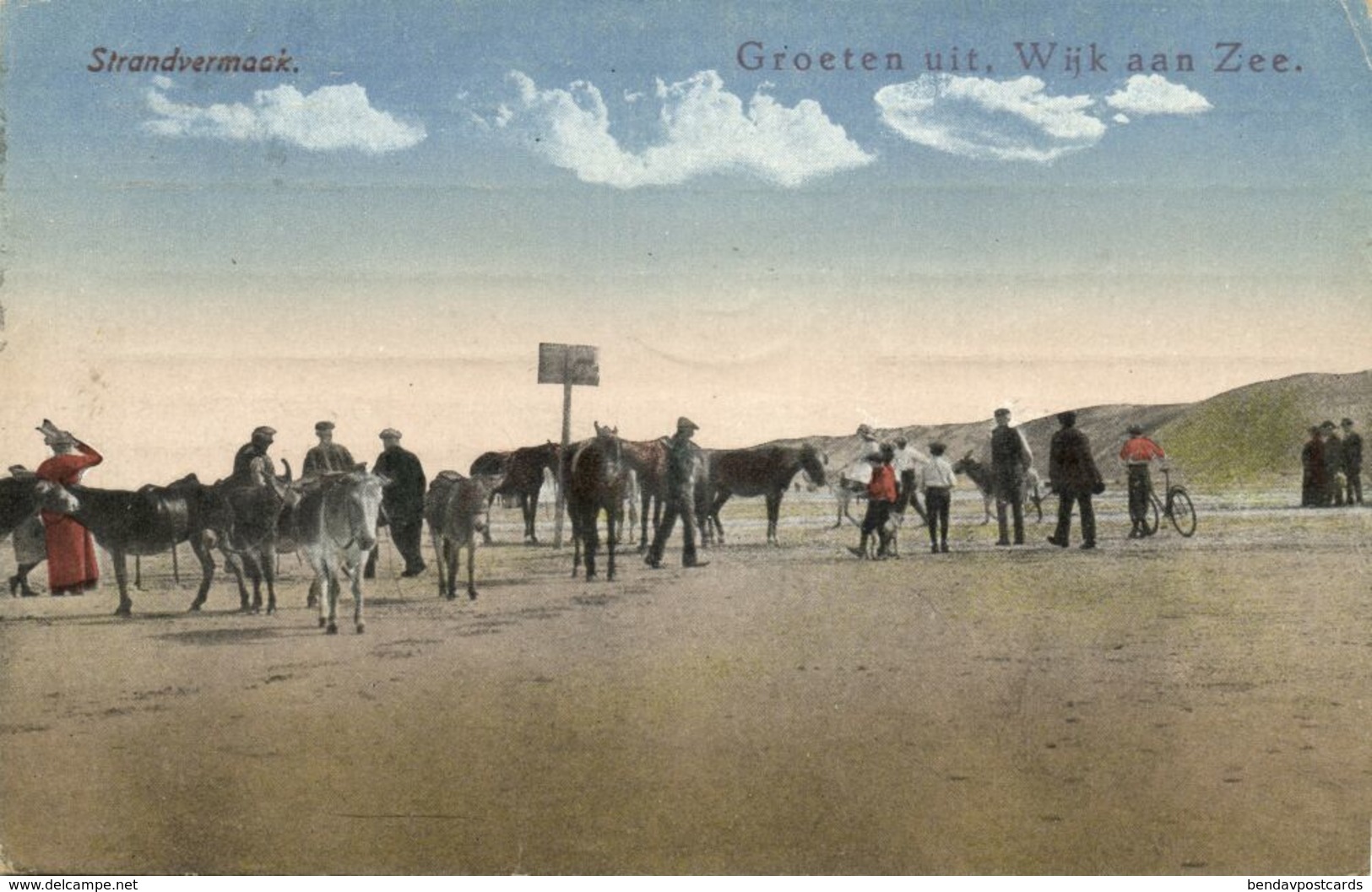 Nederland, WIJK AAN ZEE, Strandvermaak (1930) Ansichtkaart - Wijk Aan Zee