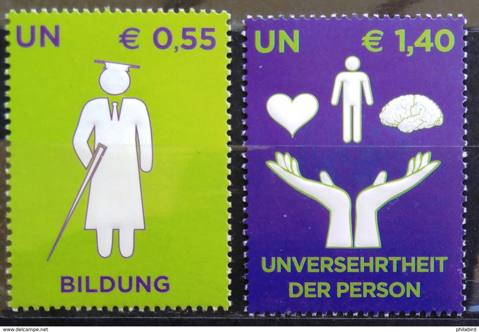 NATIONS-UNIS  VIENNE                  N° 553/554                     NEUF** - Unused Stamps