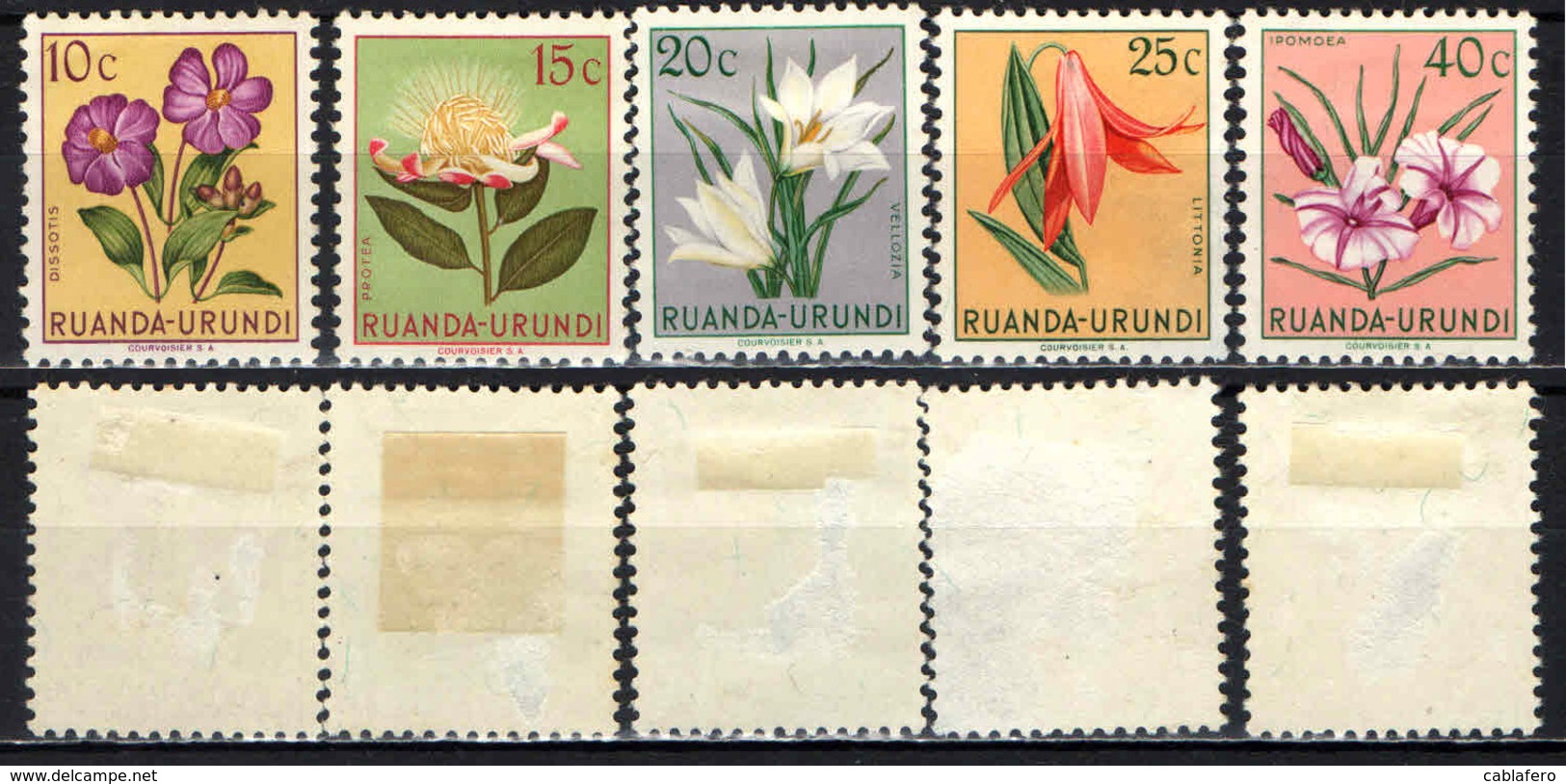 RUANDA URUNDI - 1953 - FIORI - FLOWERS - MH - Ongebruikt