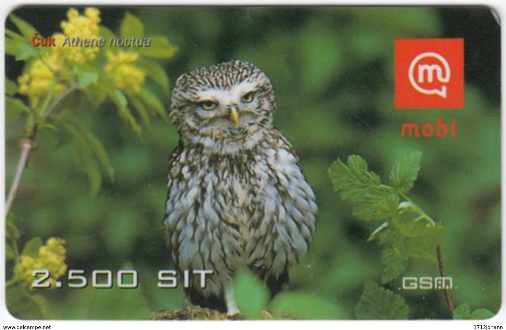 SLOVENIA B-464 Prepaid Mobi - Animal, Bird, Little Owl - Used - Slovenië