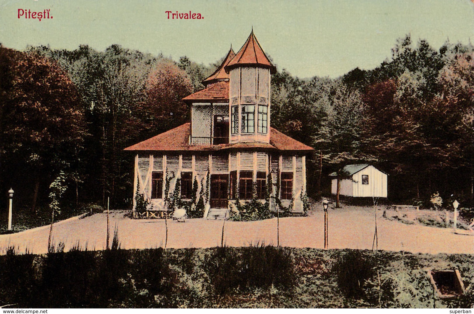 PITESTI / ARGES : TRIVALEA [ RESTAURANT / BERARIE ] ~ 1905 - '910 (ae792) - Romania