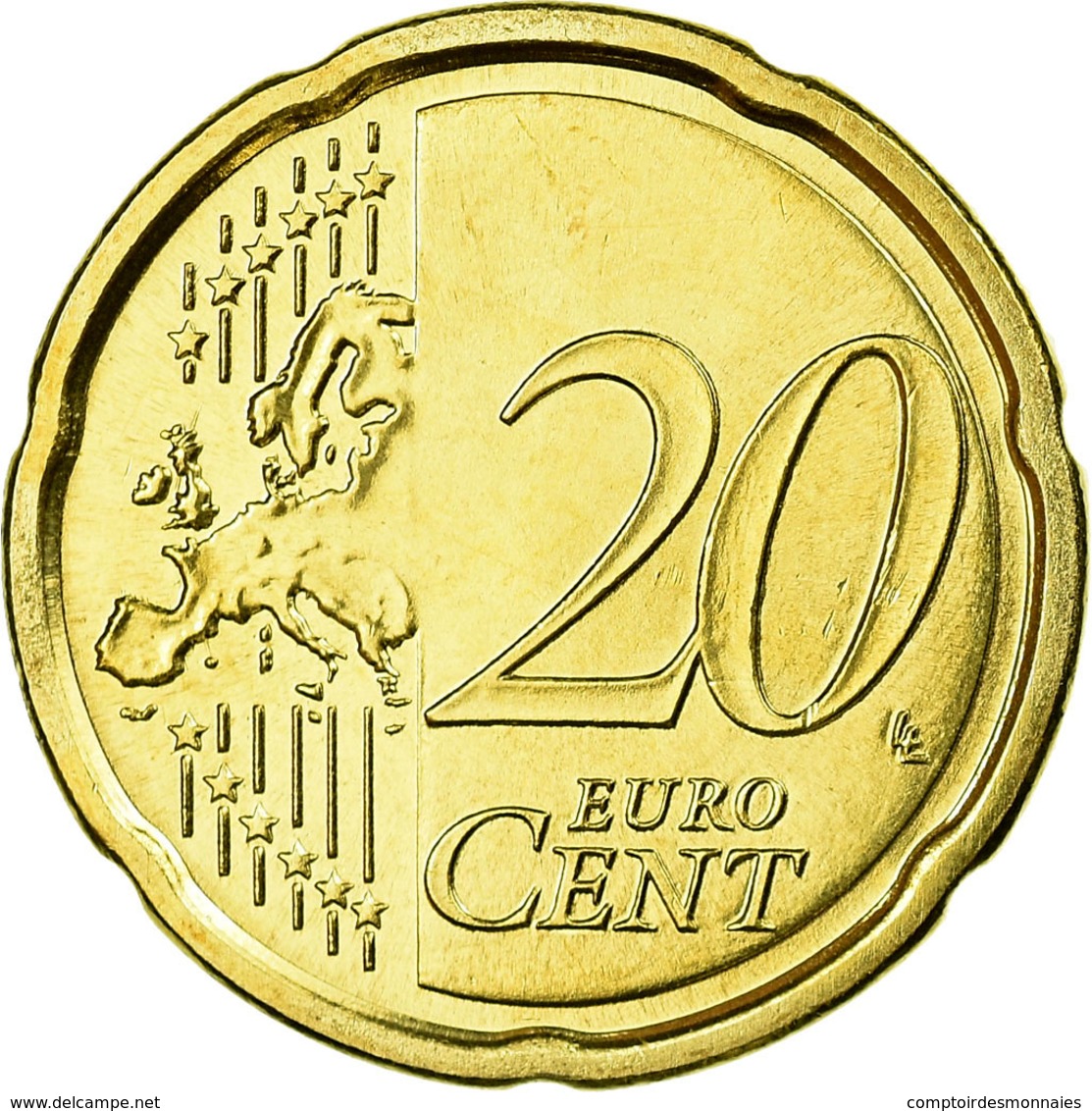 San Marino, 20 Euro Cent, 2010, SPL, Laiton, KM:483 - San Marino