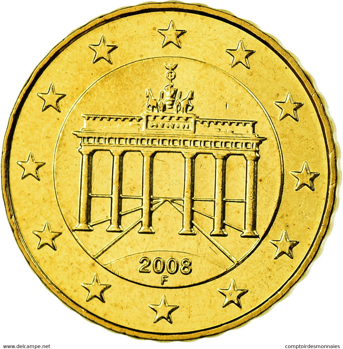 République Fédérale Allemande, 10 Euro Cent, 2008, FDC, Laiton, KM:254 - Germany