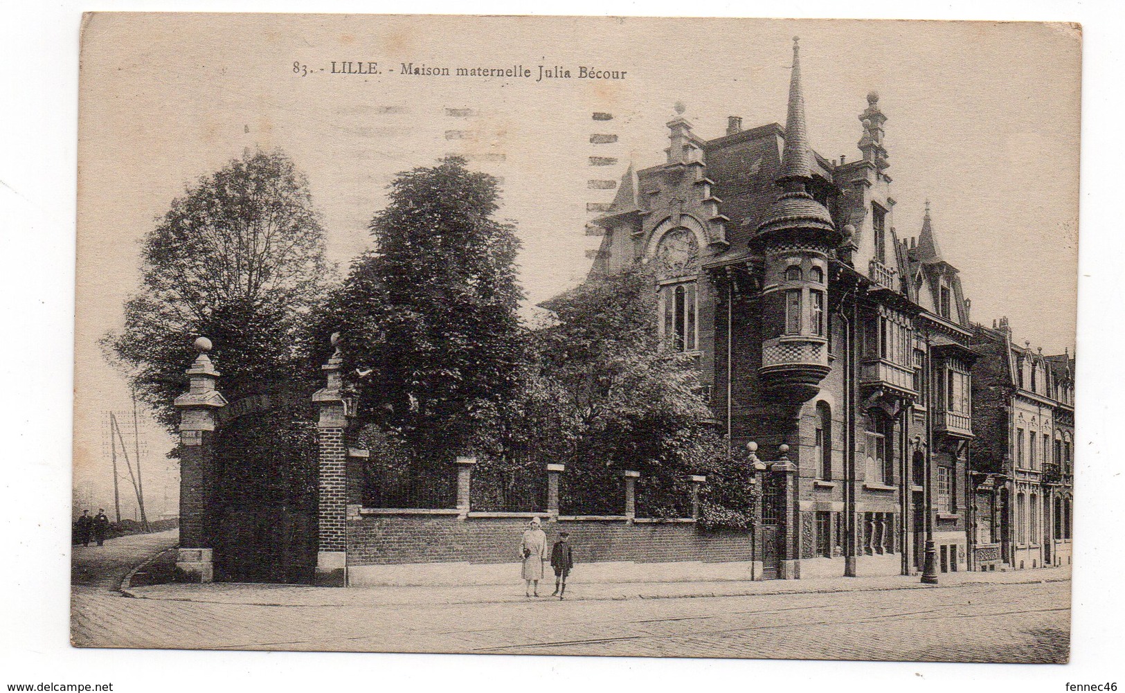 59 - LILLE - Maison Maternelle Julie Bécour - Animée - 1928 (F13) - Lille