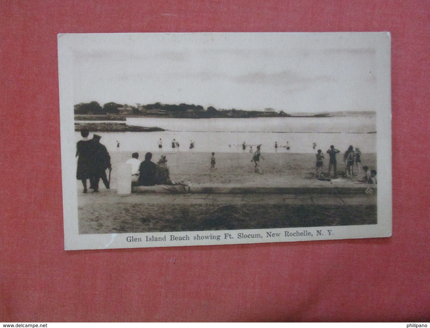 Glen Island Beach Showing Ft Slocum   New Rochelle New York >  >  Ref 4081 - Altri & Non Classificati