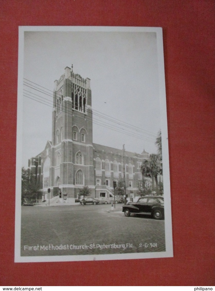 RPPC  First Methodist Church   St Petersburg  Florida    Ref 4081 - St Petersburg