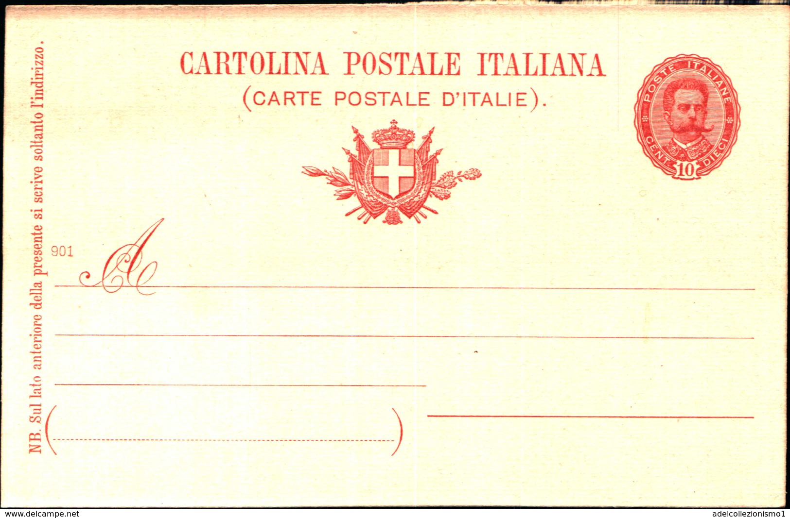 59814B) INTERO POSTALE DA10C. UMBERTO  -NUOVO-MIL.901 - Postwaardestukken