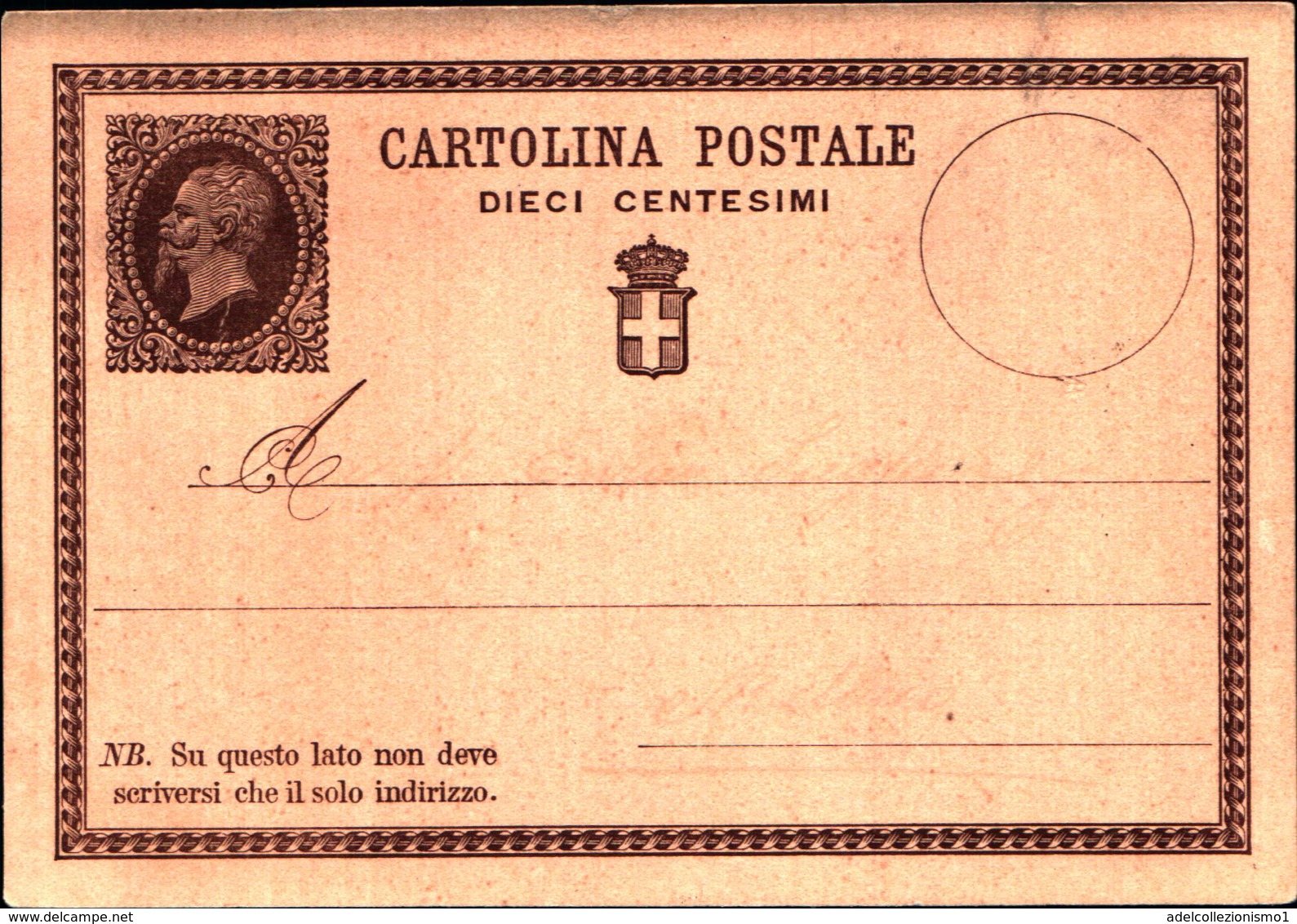 59815) INTERO POSTALE DA 10C.VITTORIO EMANUELE II -NUOVO-1874 - Interi Postali