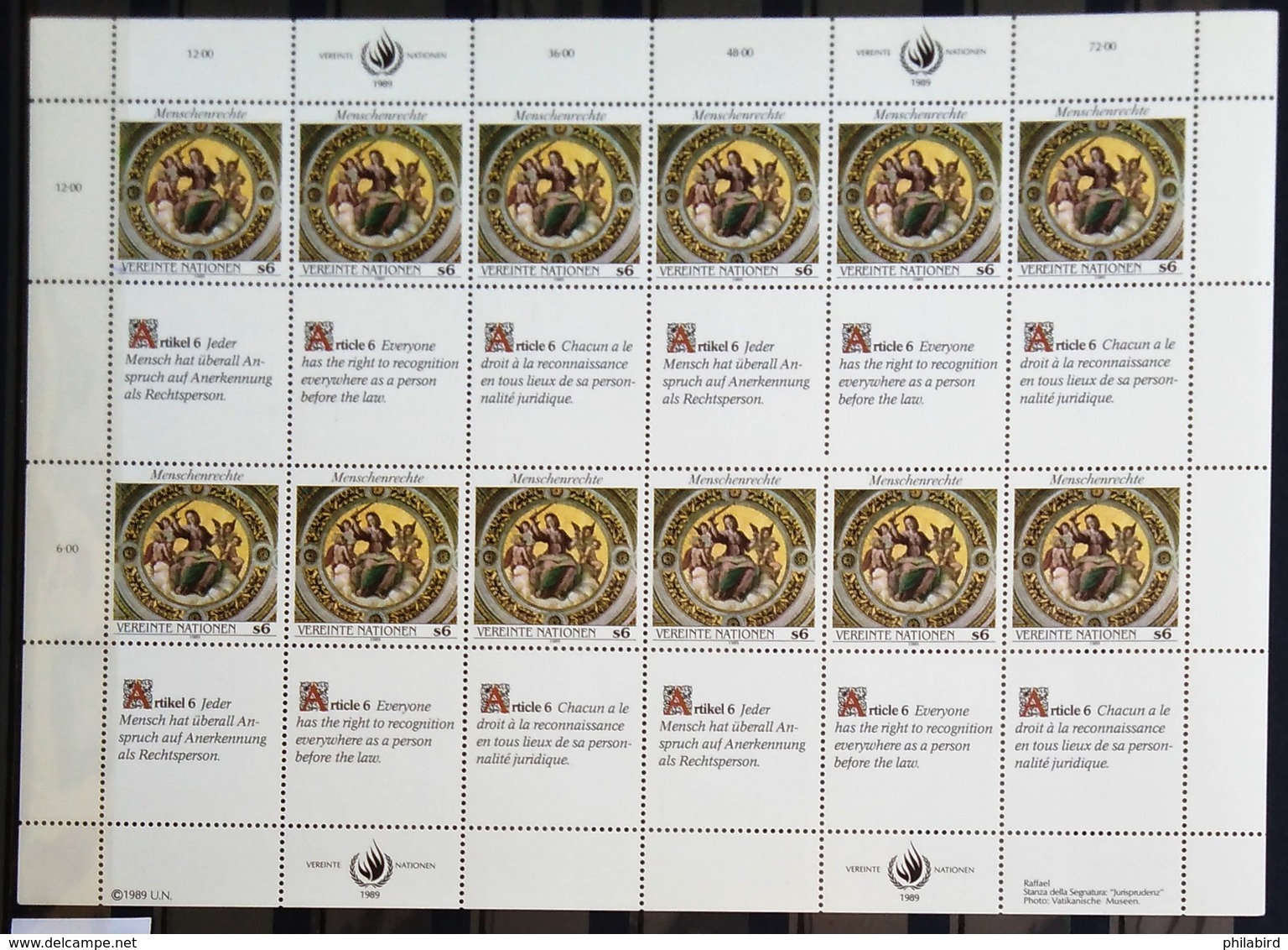 NATIONS-UNIS  VIENNE                  N° 96/101        2 FEUILLES              NEUF** - Unused Stamps