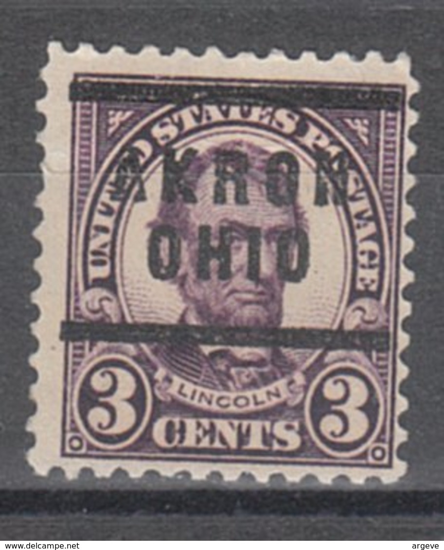 USA Precancel Vorausentwertung Preo, Locals Ohio, Akron 555-L-8 E - Préoblitérés