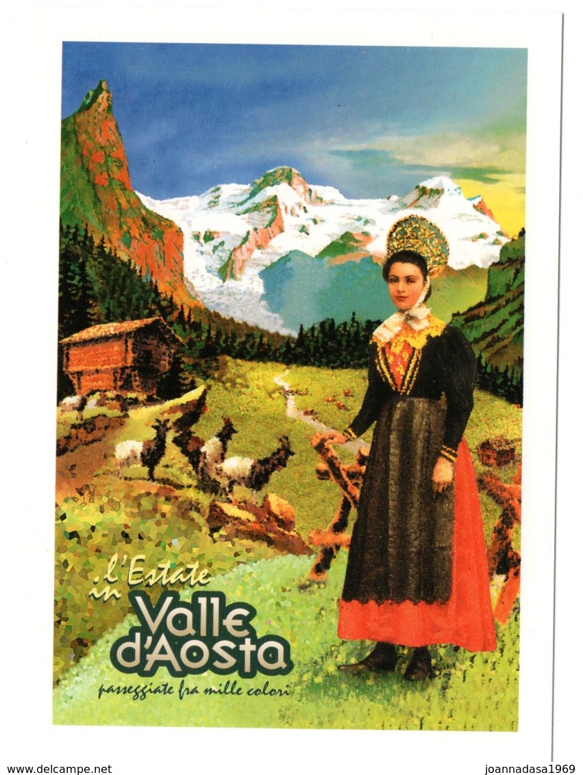 Cartolina Postcard  Carte Postale Postkarte L'ESTATE IN VALLE D'AOSTA COSTUMI TRADIZIONALI - Altri & Non Classificati